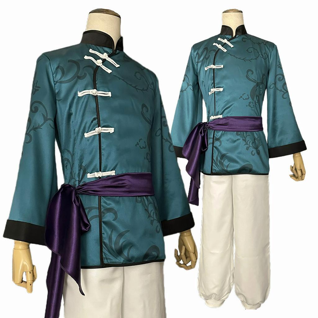 HOLOUN Blue Lock Cosplay Anime RIN China Costume Kung Fu Tang Suit Wig ...