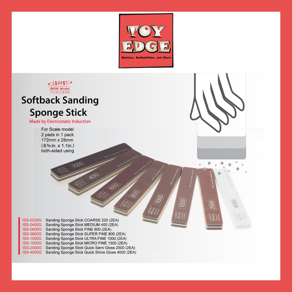 INFINI Model Sanding Sponge Stick "ISS" Series ( Packs and Full Set