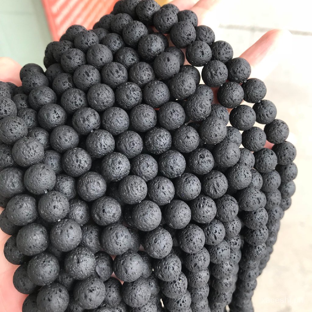 Natural Volcanic Rock round Beads Semi-Finished Loose Beads Foreign ...