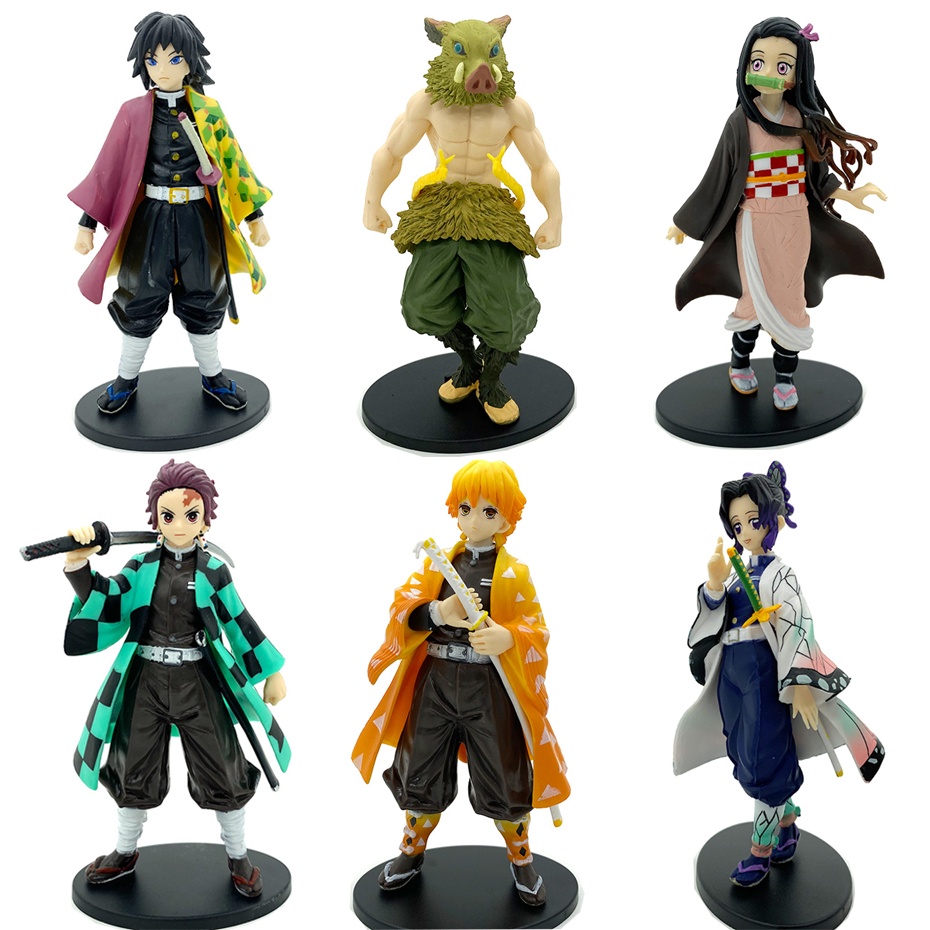 Anime Demon Slayer Figure Zenitsu Figurine Inosuke Kimetsu No Yaiba ...