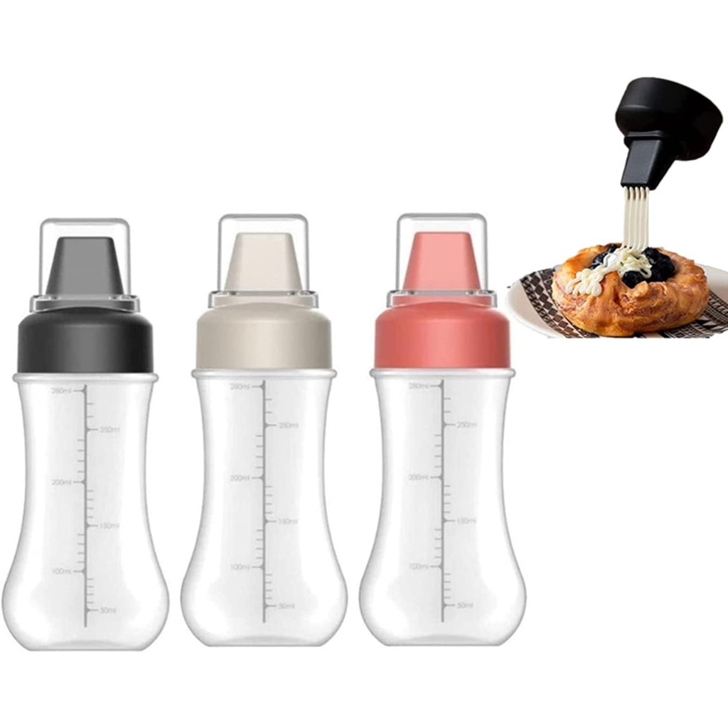 Porous Condiment Squeeze Bottles Leak Proof Refillable Condiment ...