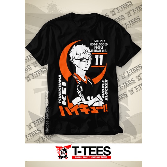 Anime Fan T shirt Haikyuu Tsukishima Kei Shopee Philippines