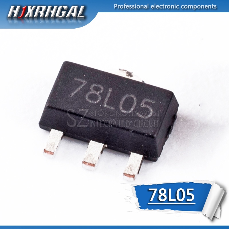 EMSea 50 Stück SMD 78L05 Spannungsregler 5 V Ausgang SOT-89 für PCB DC Schaltung Stromversorgung