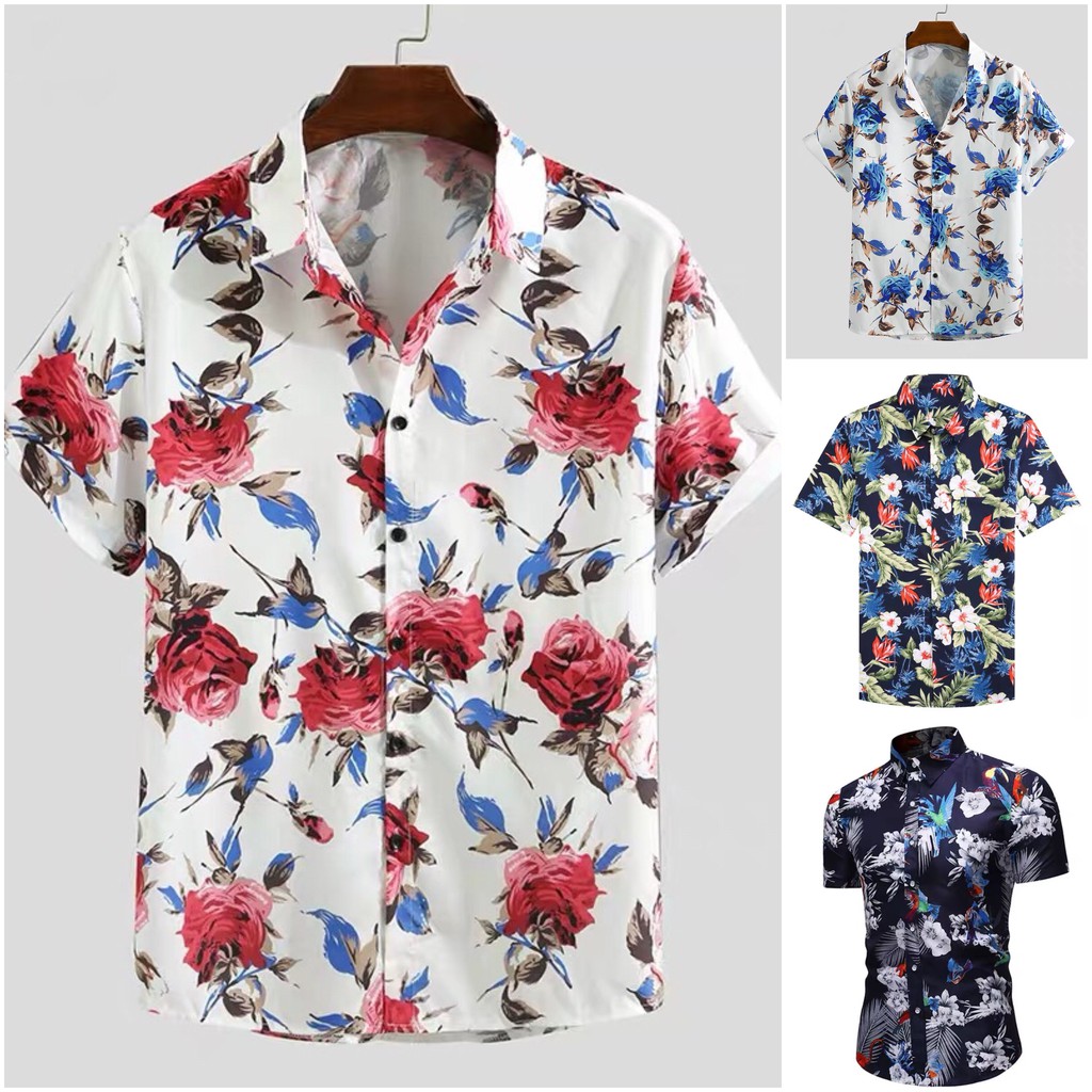 Floral polo mens fashion best sale