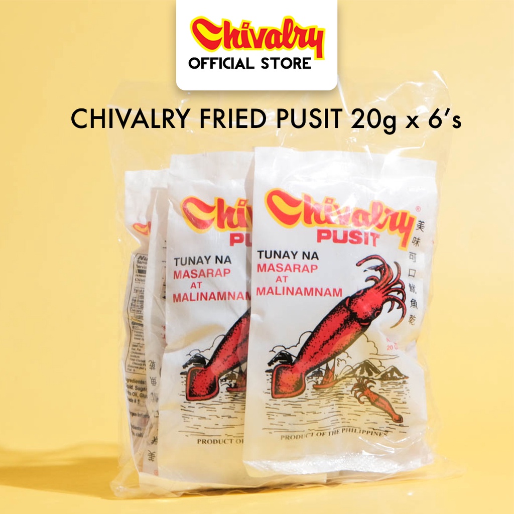 Chivalry Fried Pusit 20g x 6's | Shopee Philippines