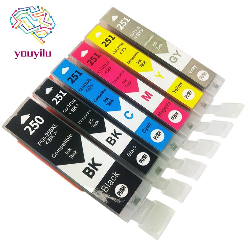 6 Pack Printer 6 Colors Ink Cartridge For Canon Pixma Mg5420mg5422 Shopee Philippines 2376