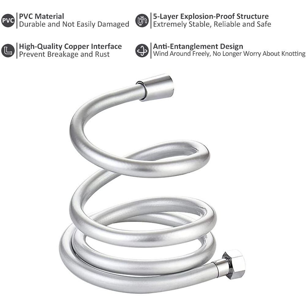 BALSA Shower Tube Flexible Anti Winding Universal Interface PVC ...