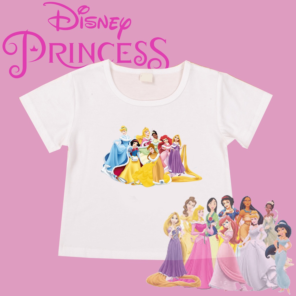 Princesses Pattern T-shirt For Toddler And Kids | Shopee Philippines