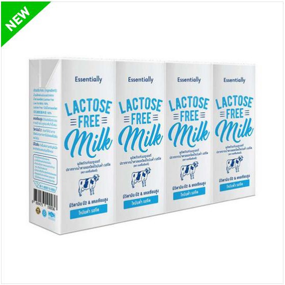 Essentially UHT Milk Free Lactose Plain Flavor Low Fat 180 Ml (Pack Of 4 Boxes) Shopee Philippines
