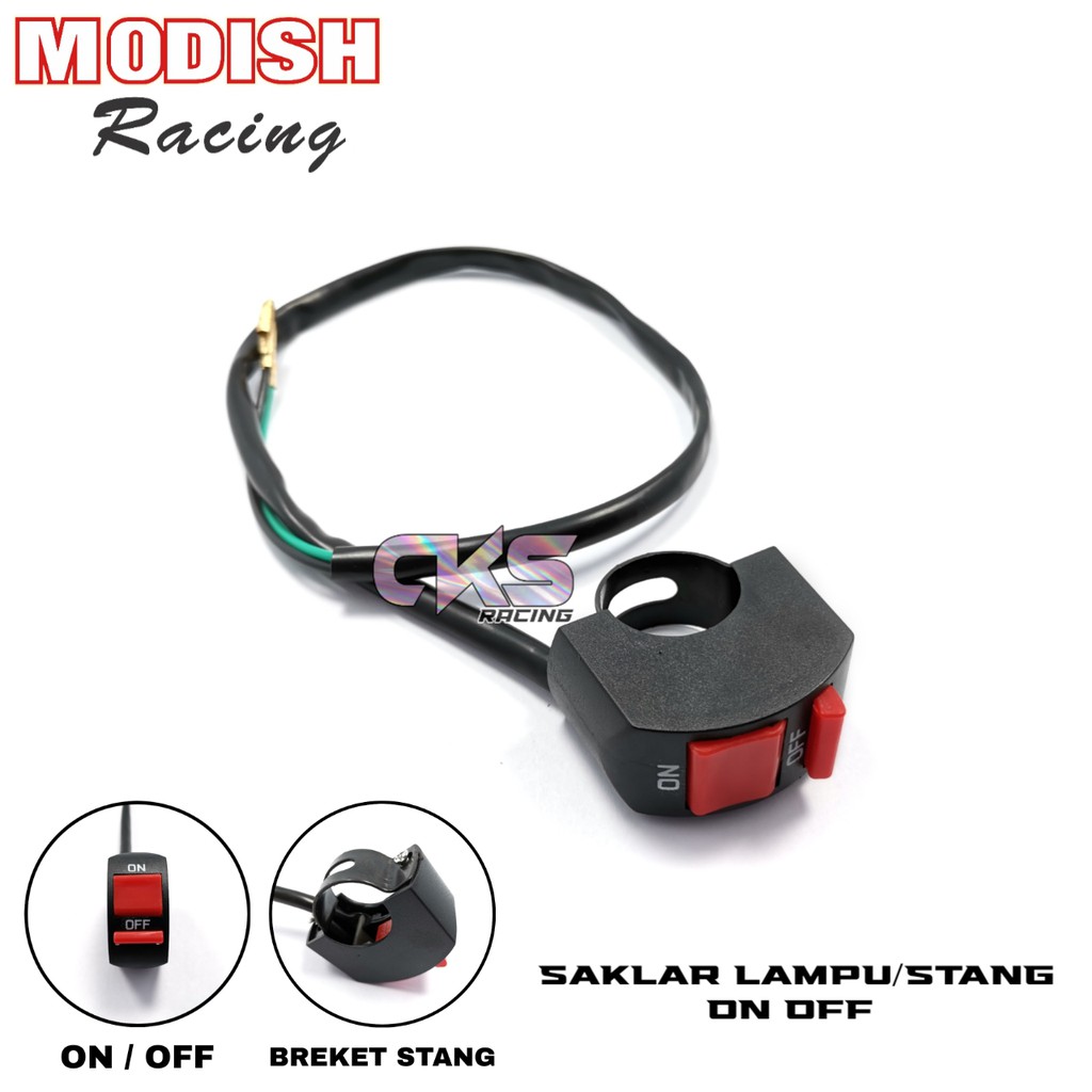 TOMBOL Switch On Off Motorcycle Handlebar Button On Off LED Motorcycle ...
