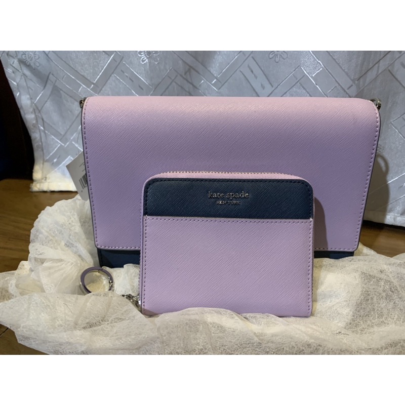 Kate spade purple and best sale blue wallet