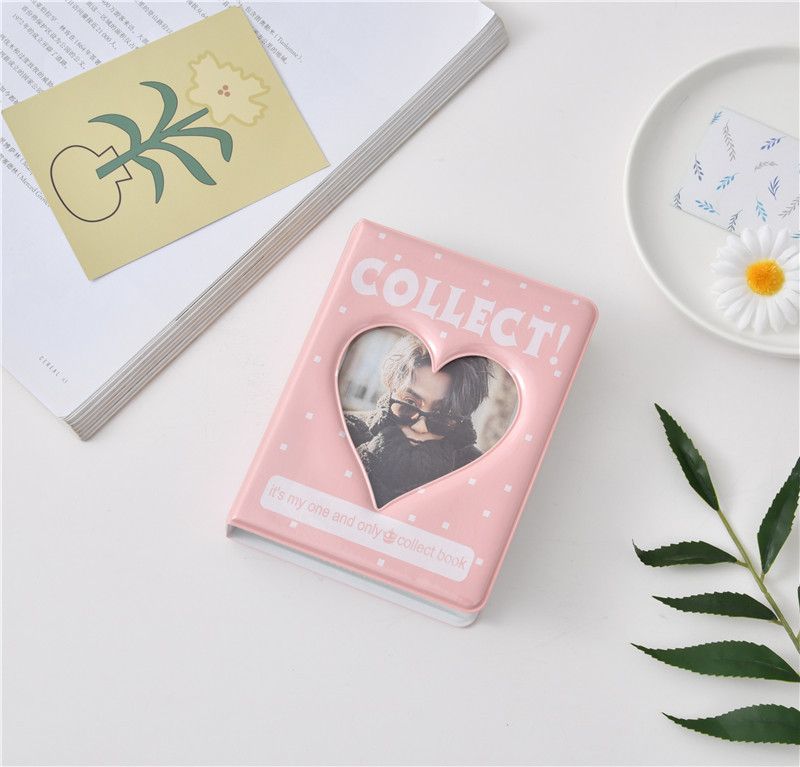 3 Inch Mini Photo Album Photocard Heart Collect Book LOMO Card Holder ...