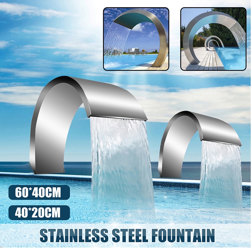 Swimming Pool Waterfall Fountain Kit PVC Feature Water Spay Pools Spa ...