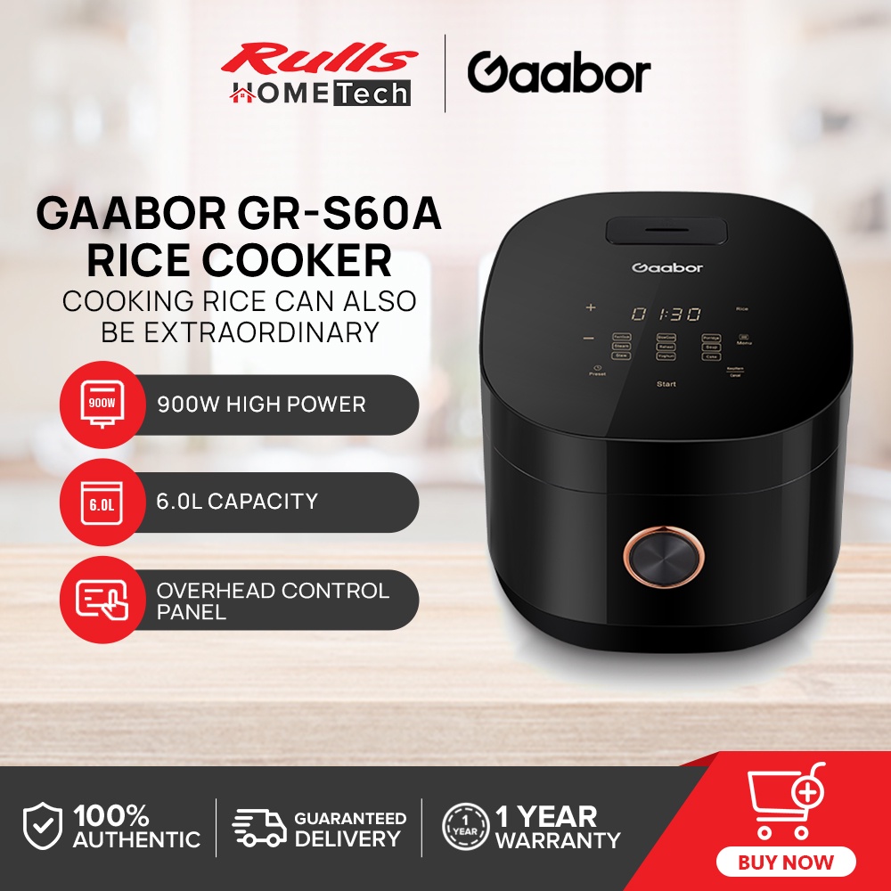 Gaabor Rice Cooker 6L/3L/1.8L Multi Function Cooker Nonstick With