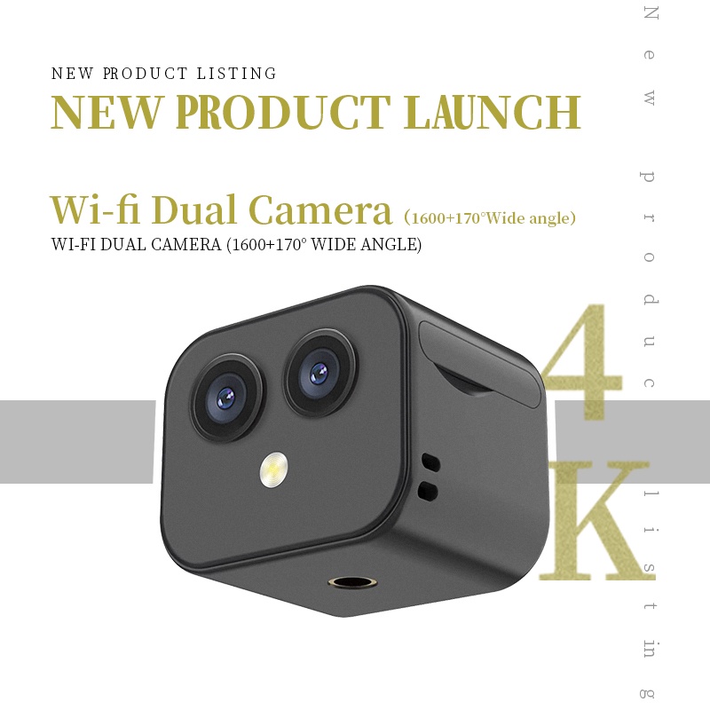 Mini WiFi IP Camera HD 4K Wireless Security Surveillance Micro Dual Cam ...