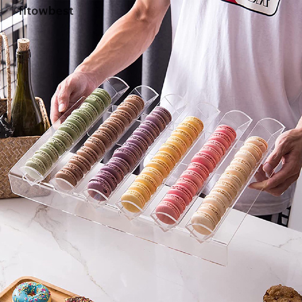 Fbph 1PC Acrylic Clear Cracker Holder Rectangular Food Tray Cookie