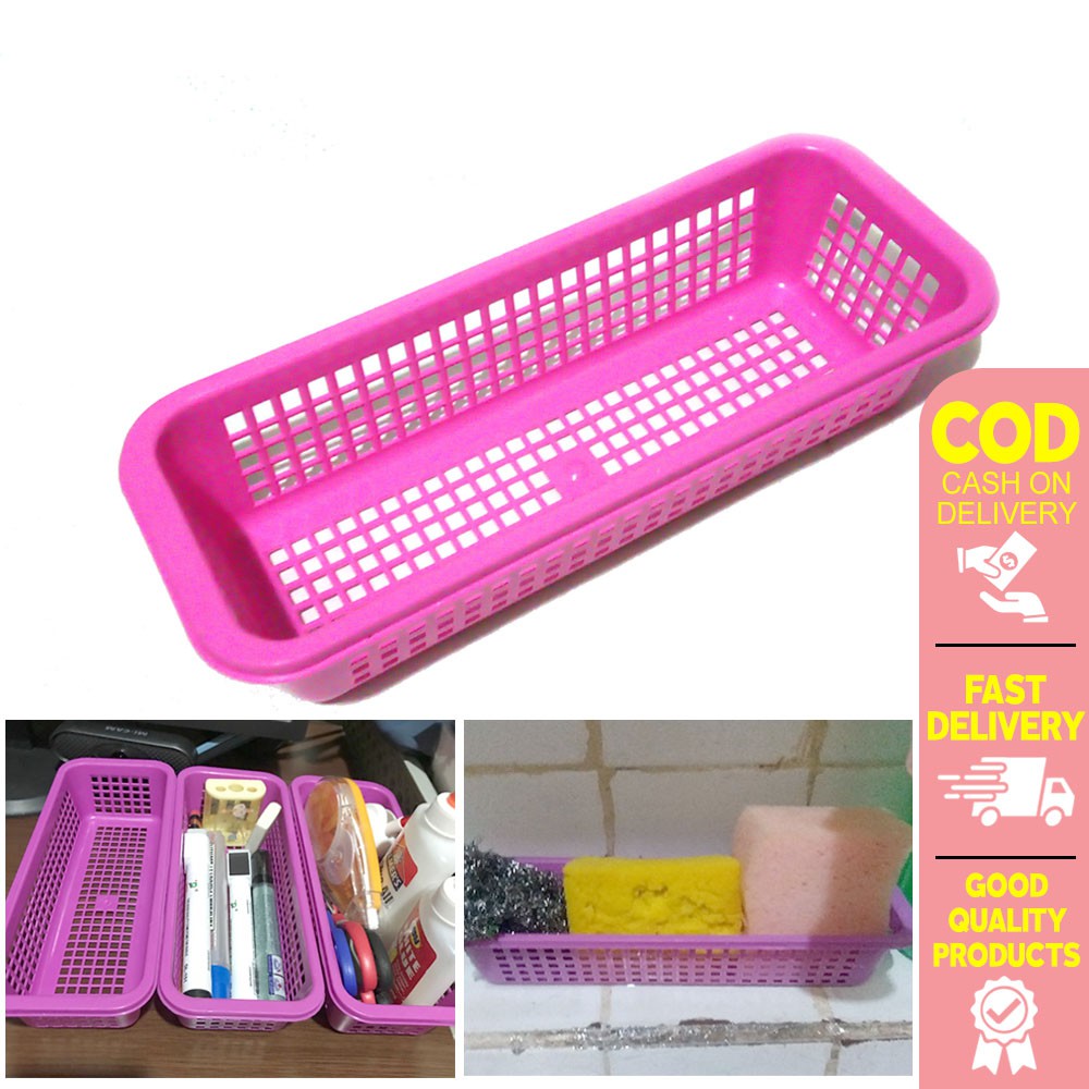 Small Plastic Basket Trays Multi-Purpose Plastic Tray Kitchen Storage ...