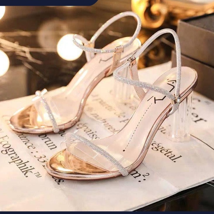 Ins Sandals for Women Transparent High heels7CM #MY-37 | Shopee Philippines