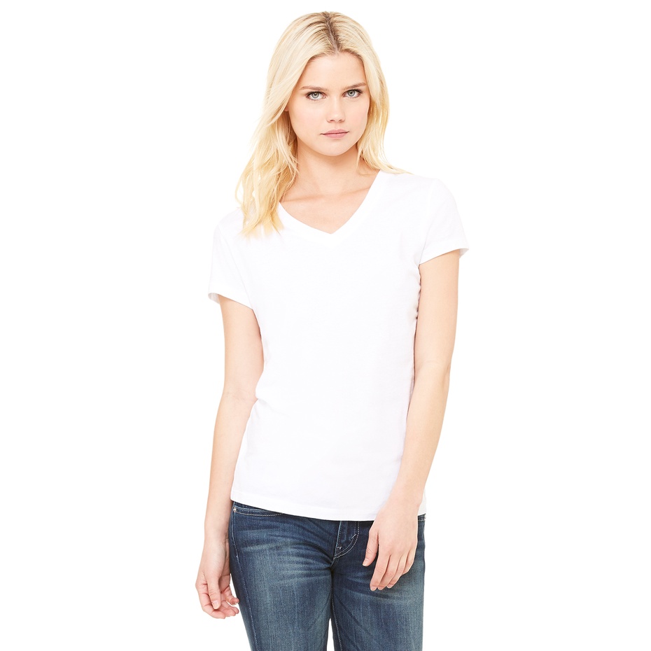 BELLA+CANVAS WOMEN'S JERSEY SHORT SLEEVE V-NECK TEE | Shopee Philippines