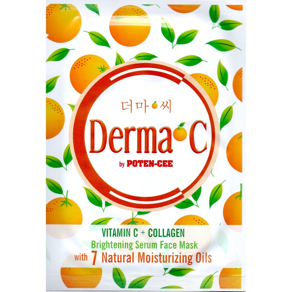DermaC by Potencee Vitamin C + Collagen Face Mask (23g) Shopee