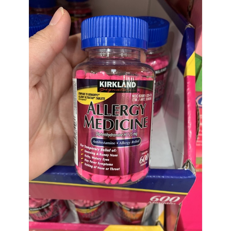 Kirkland Signature Allergy Medicine 25 mg., 600 Minitabs Shopee