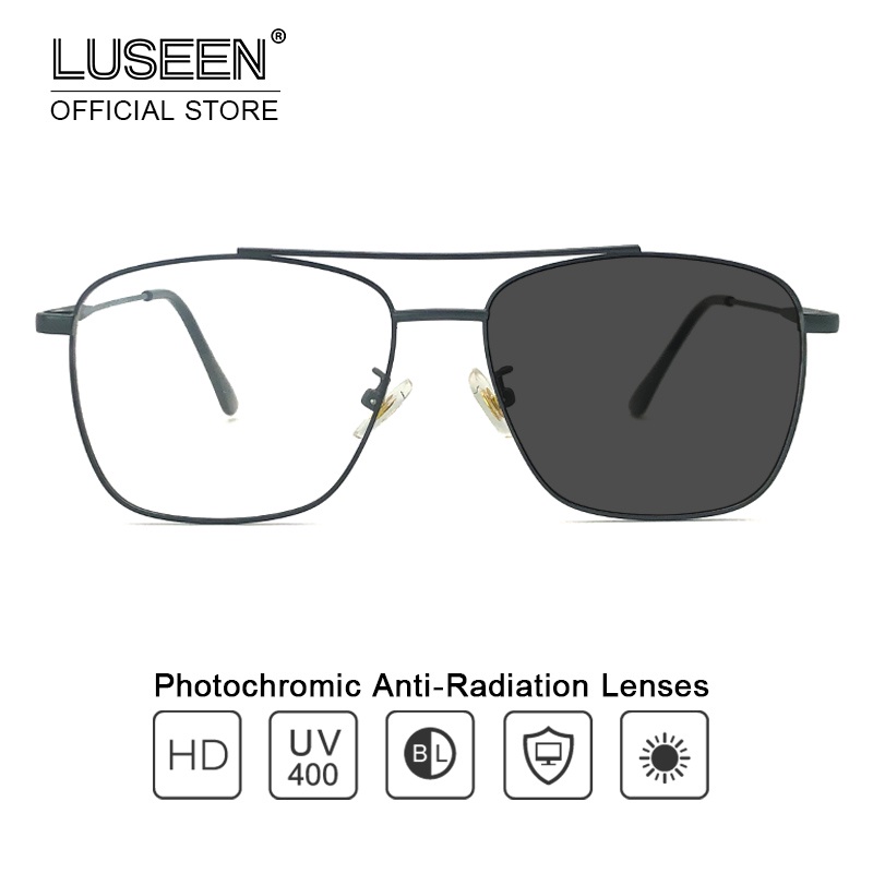 Luseen Anti Radiation Eyeglass Photochromic Eye Glasses For Woman And Man Replaceable Lens Uv400 6120