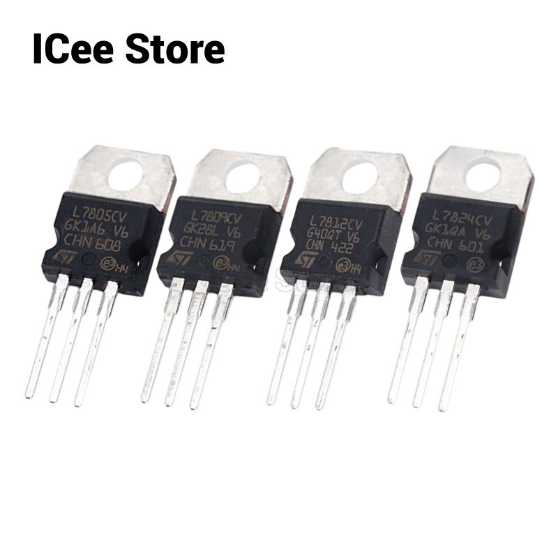 10Pcs Original ST Transistor LM317T L7805CV 7806CV 7809CV 7810CV 7812CV