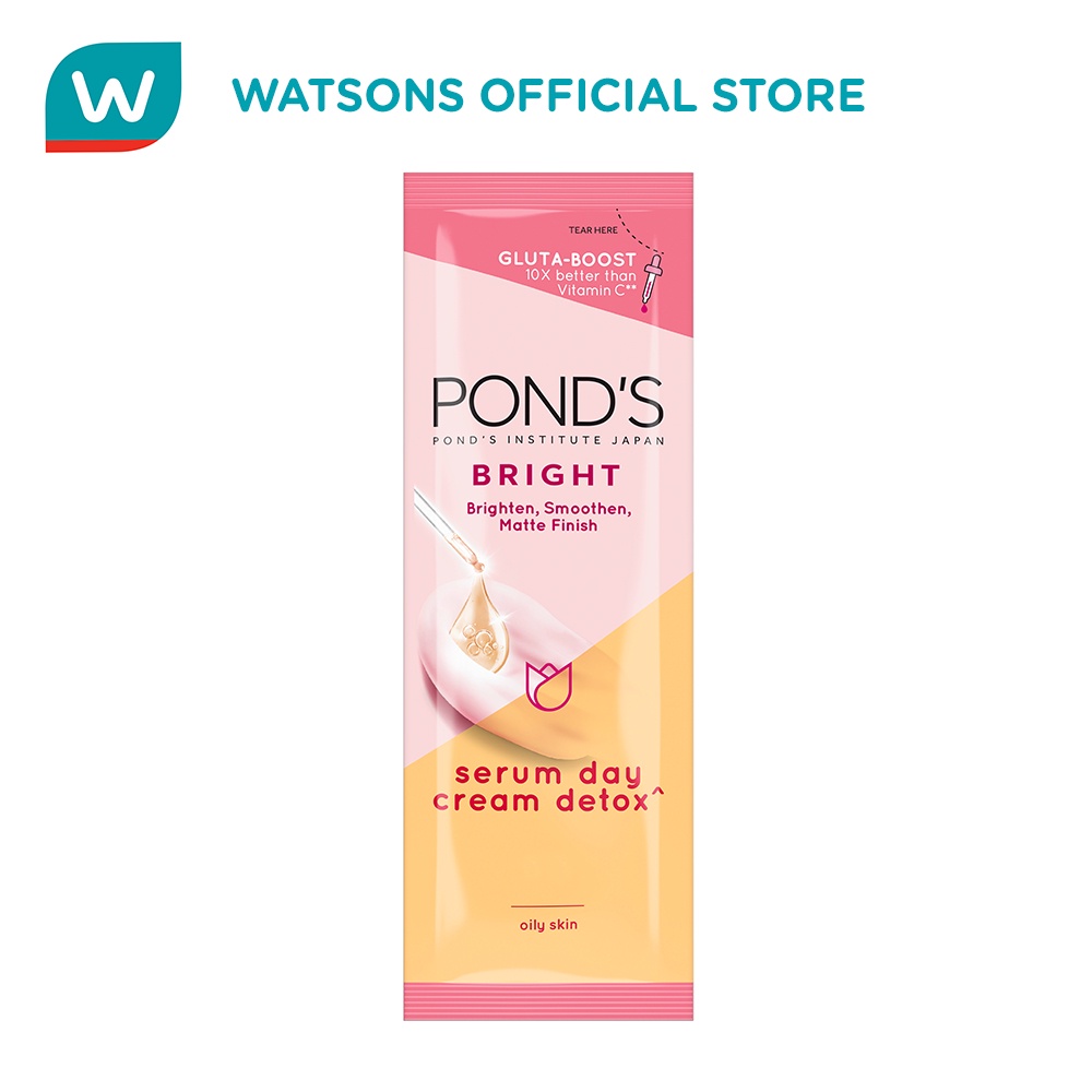 POND's Bright Serum Day Cream Detox Skin Moisturizer and Face Cream for