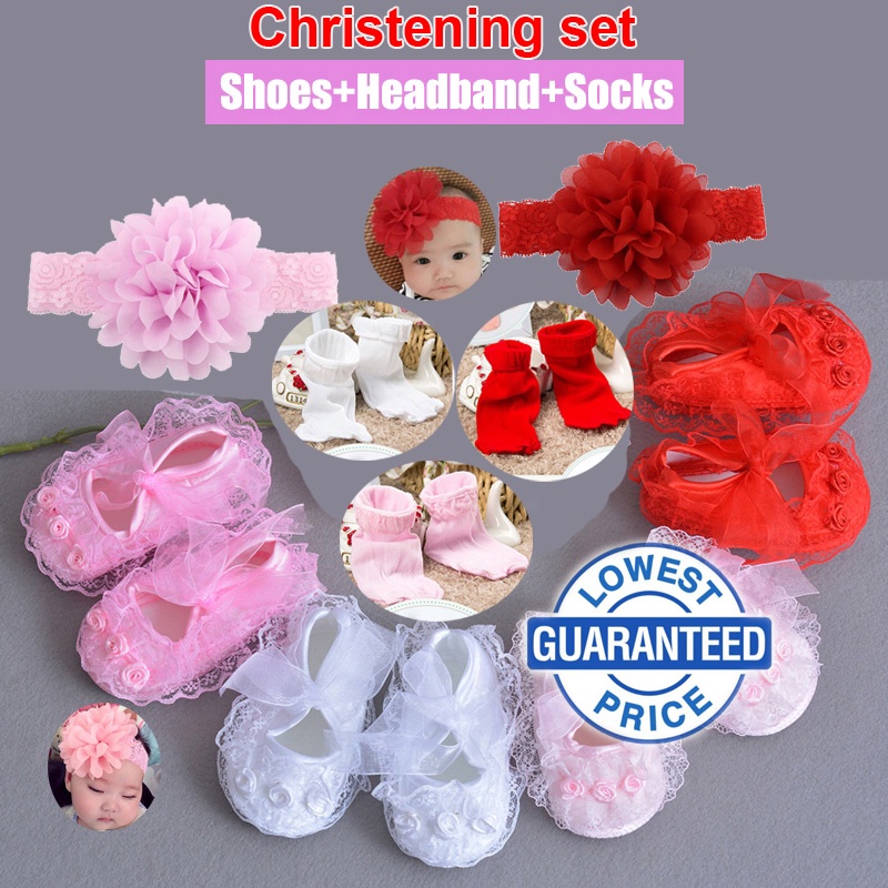 White Baptismal Newborn Baby Girl Shoes Footwear Soft First Walker Infant  Toddler Christening Walker 0-12 month