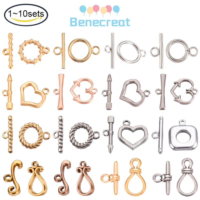1Set to 10Sets 304 Stainless Steel Toggle Clasps (OT Clasps) Bar and ...
