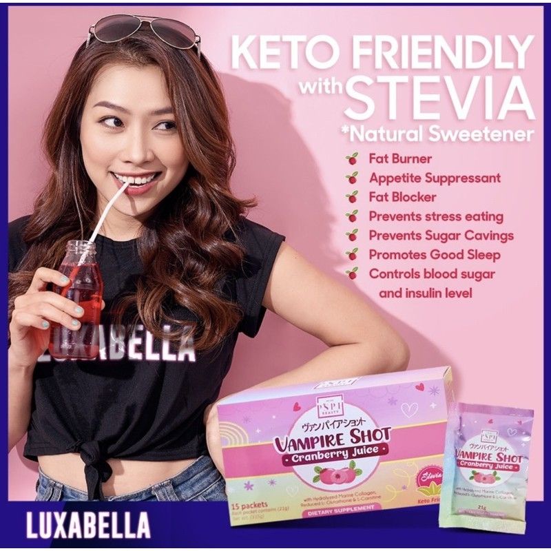 VAMPIRE SHOT Cranberry Juice with L-Glutathione & Marine Collagen by ...