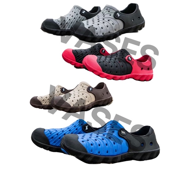 CROCS V-POWER Waterproof rain boots men's fashion fishing car wash work  men's beach shoes shoes