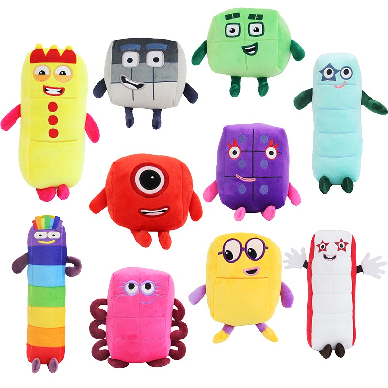 New Cartoon Numberblocks Plush Doll Educational Stuffed Number Blocks ...