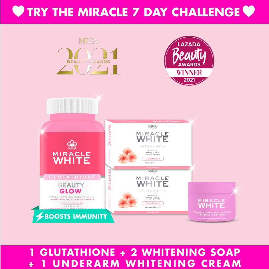 Miracle White Glutathione Holiday Glow Kit (SAVE 361) | Shopee Philippines