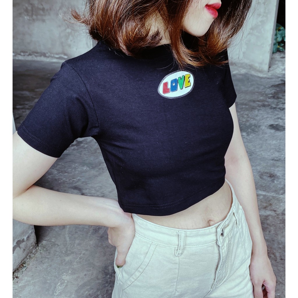 Croptop body fit icon form Hugging form Stretch Quickly | Shopee ...