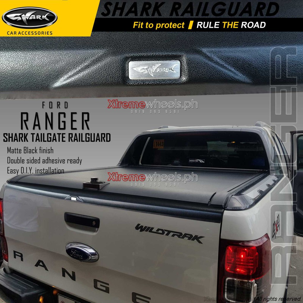 Ford Ranger Wildtrack/Wildtrak 2015-2022 Shark Brand Rail Guard Matte ...