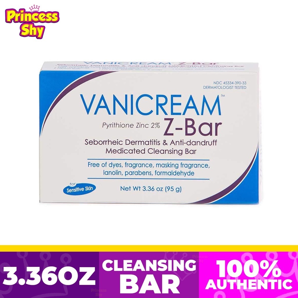 Vanicream Z-Bar Medicated Cleansing Bar for Sensitive Skin Maximum OTC online Stren