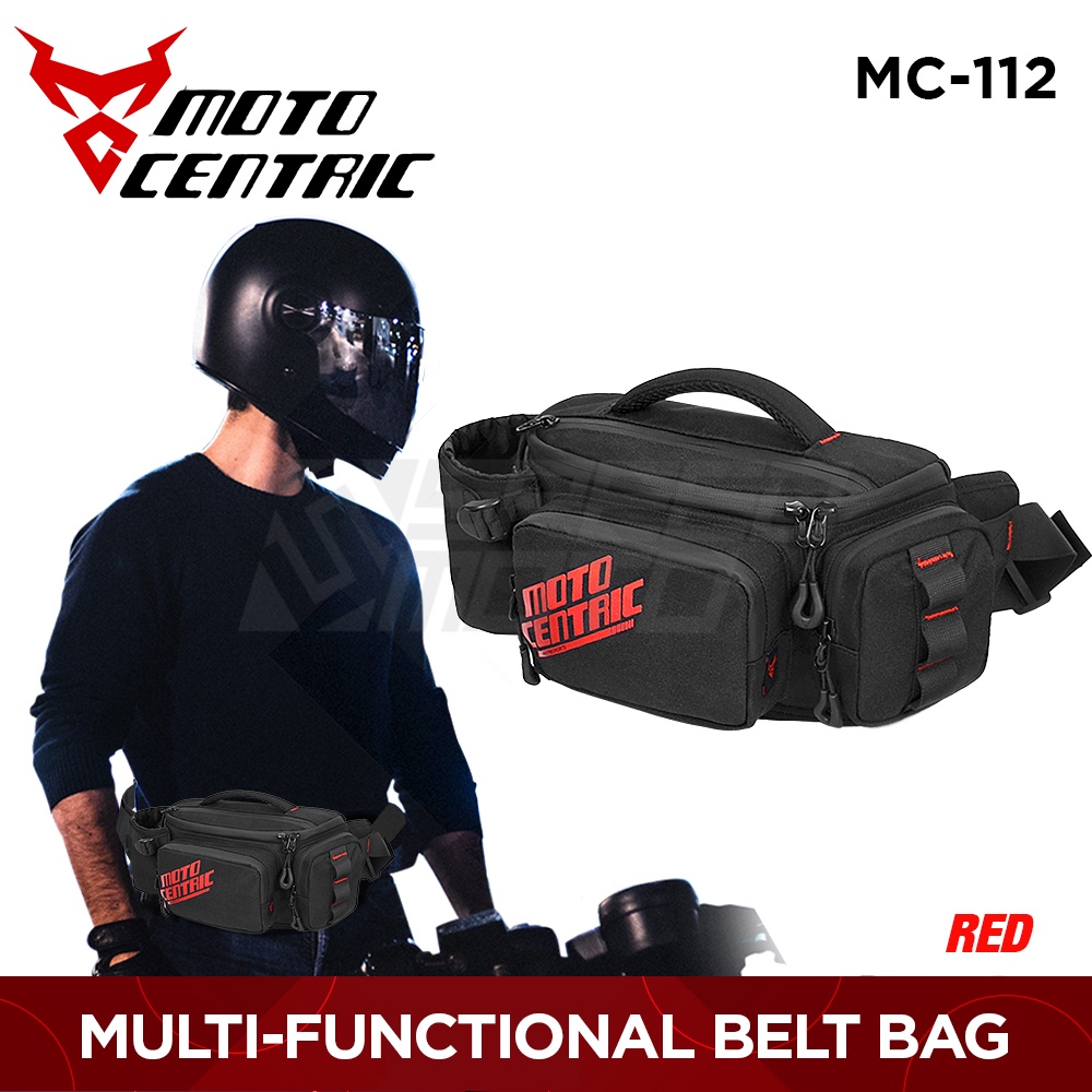 MOTOCENTRIC MC 0112 MULTI PURPOSE BELT BAG NYLON FABRIC MOTORCYCLE WAIST PACK RIDING BAG UNISEX Shopee Philippines