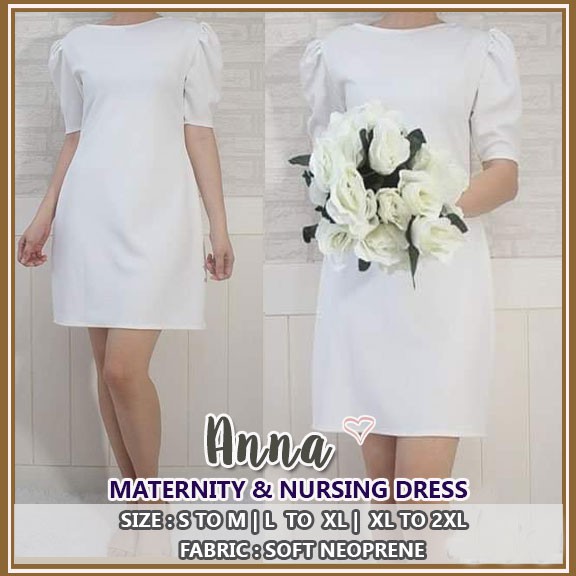 White Dress Collection Bridal Civil Wedding Baptismal Christening Maternity Breastfeeding Shopee Philippines