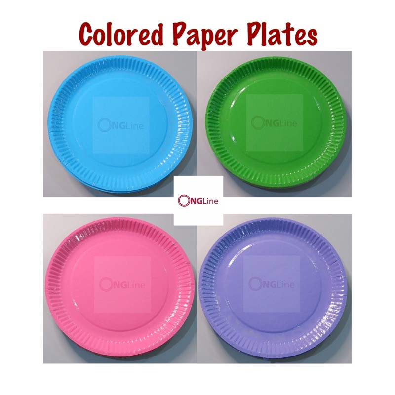 Cheap colored deals paper plates