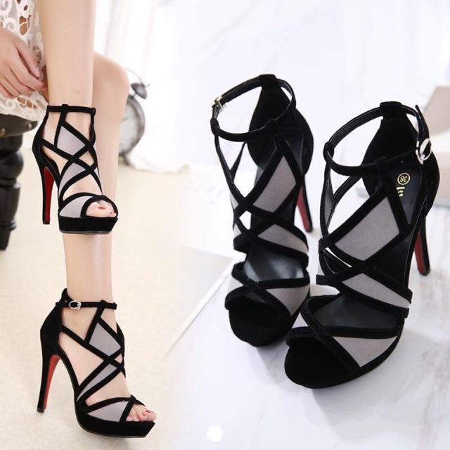 Sandal discount heels shopee