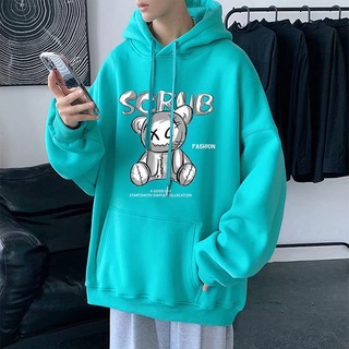 M-3XL】Japanese Harajuku style Oversized big neck hoodie for men Hip Hop  lelaki pullover embroidery sweater men's Korean high-neck long-sleeve hooded  big pocket tide brand Drop shoulder loose hooded top mens l