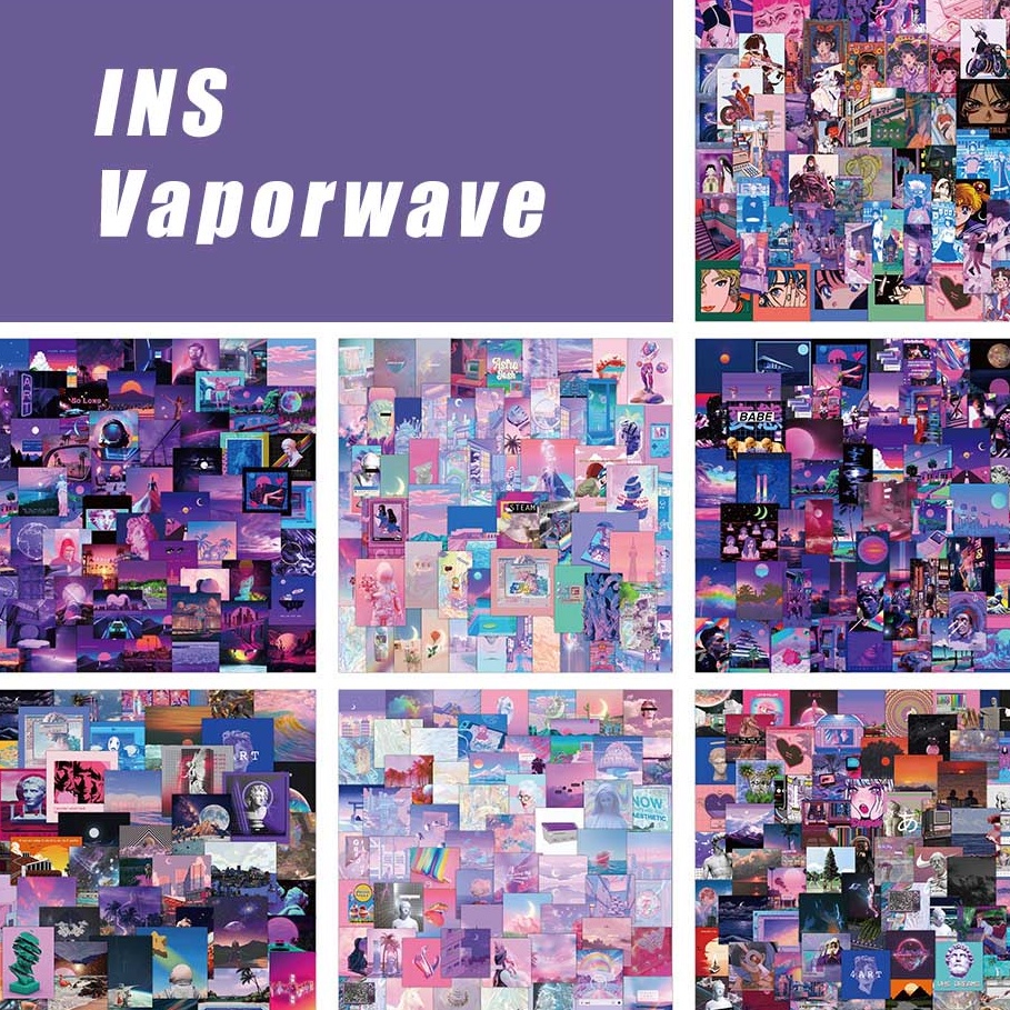 60pcs INS Vaporwave Sticker Phone Water cup Laptop Suitcase Waterproof ...