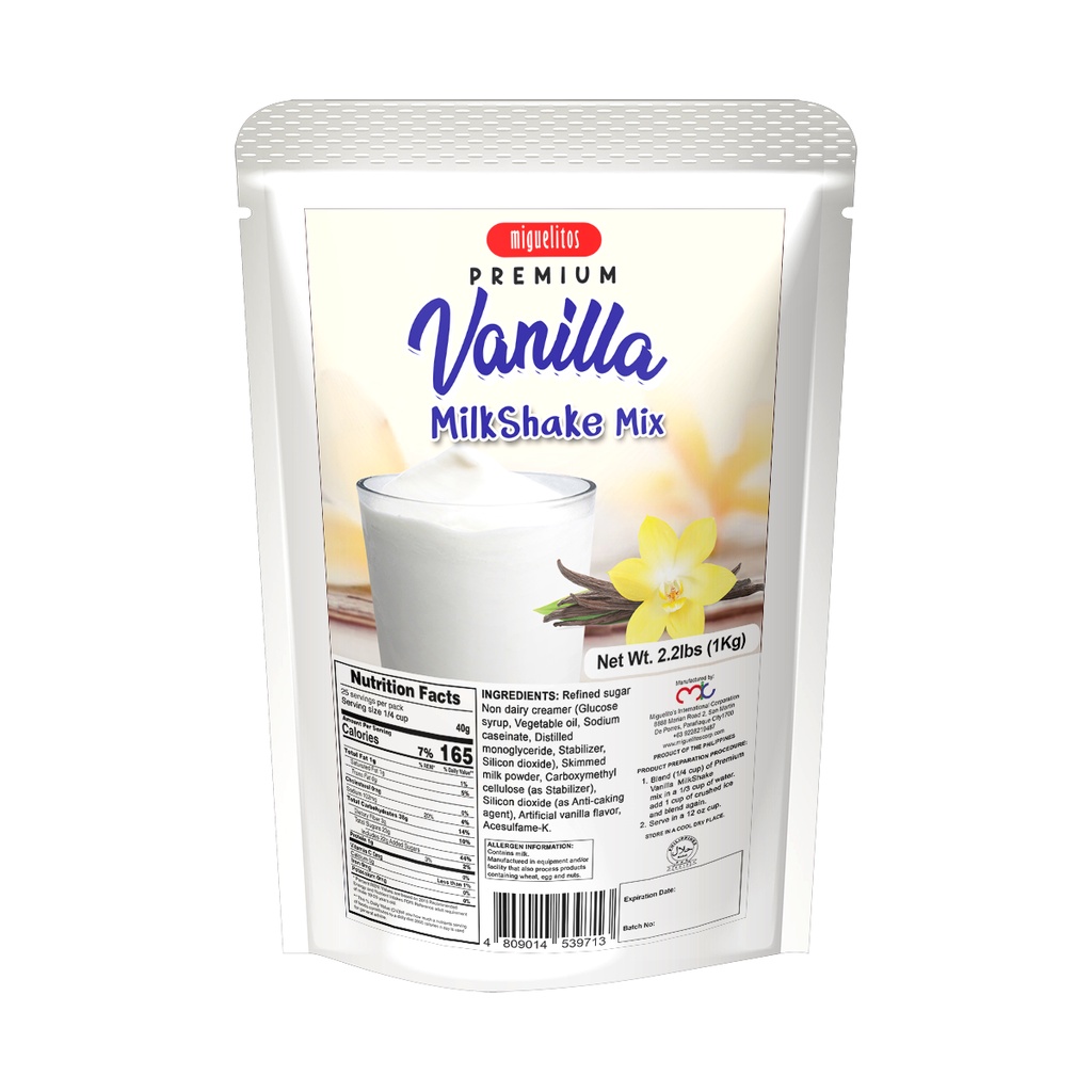 Vanilla Milkshake Powder 1 Kilogram Pack | Shopee Philippines