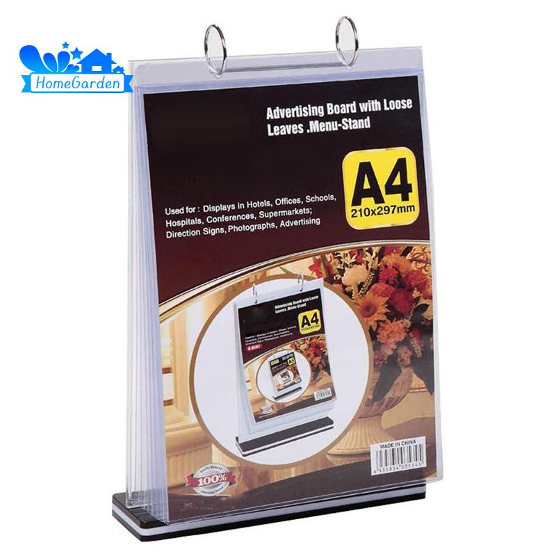 A4 Multi-Page Flip Display Card Label Display Stand Detachable Label ...