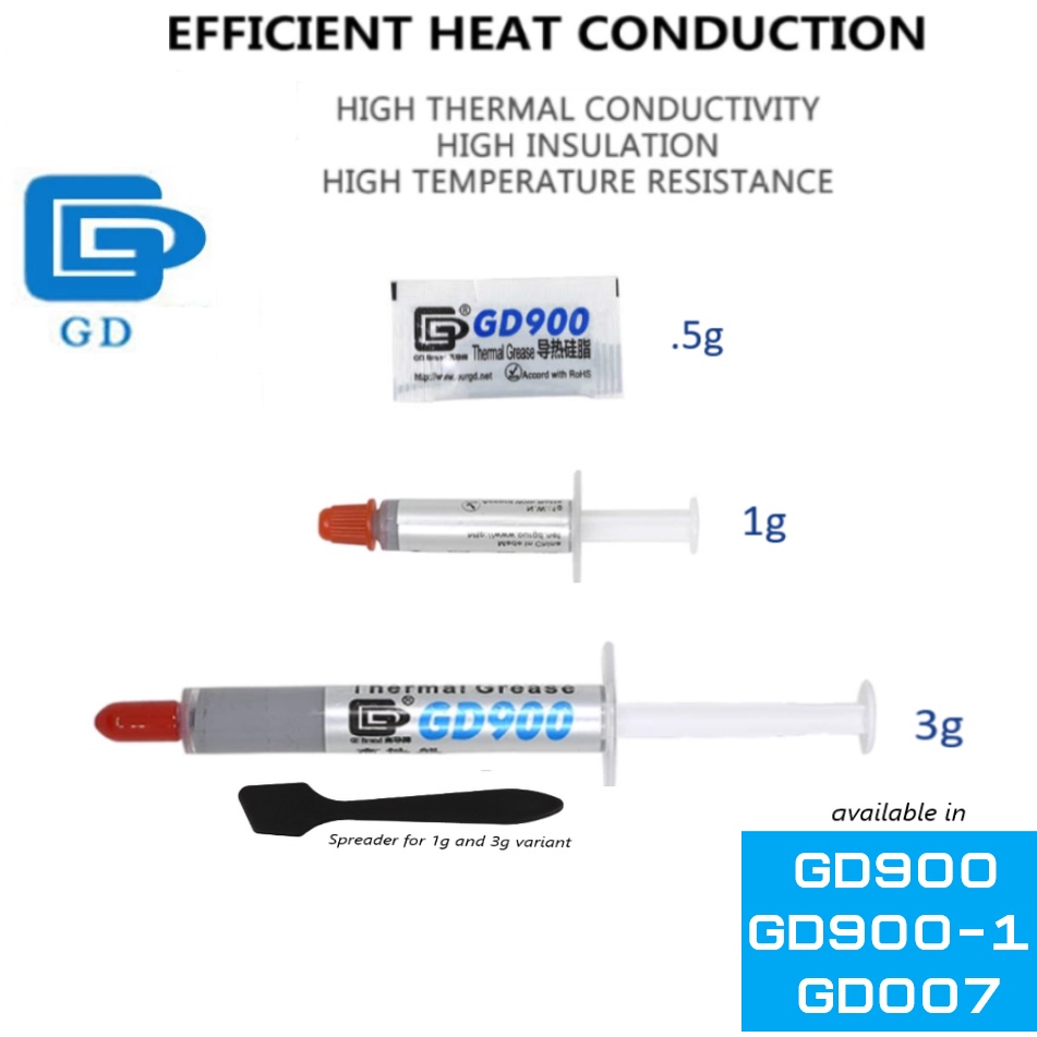 GD900 , GD9001, GD2 Good quality Thermal Pastes for CPU GPU Shopee