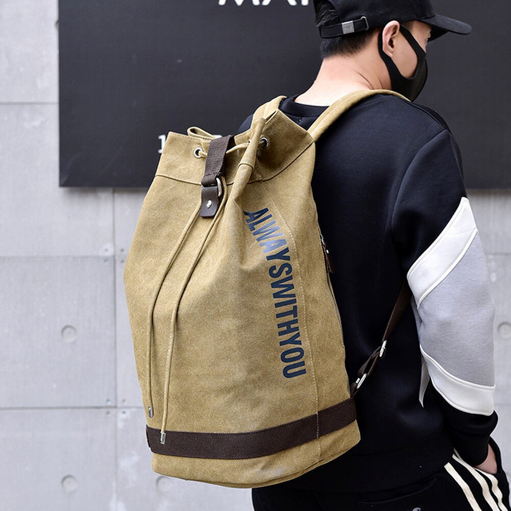 Fashion Casual Canvas Sports Backpack Bucket Bag Travel Backpack Men s Bags Unisex Designer Bags Duffle Bag Shopee Philippines