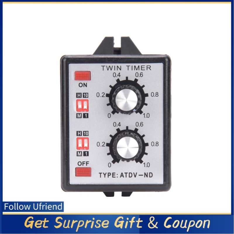 Knob Control Time On-off Relay Multi-Section On Off Twin Timer ATDV-ND ...