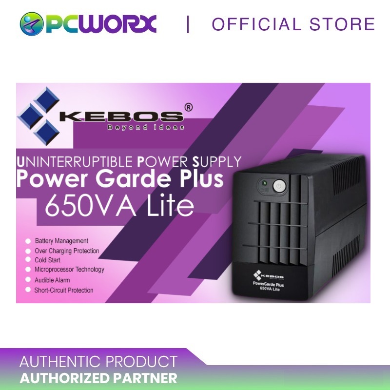 Kebos Powergrade 650va/390w Lite Ups | Shopee Philippines