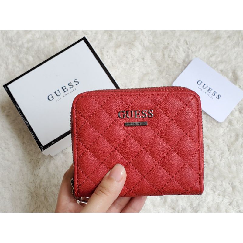 Red wallet guess hot sale